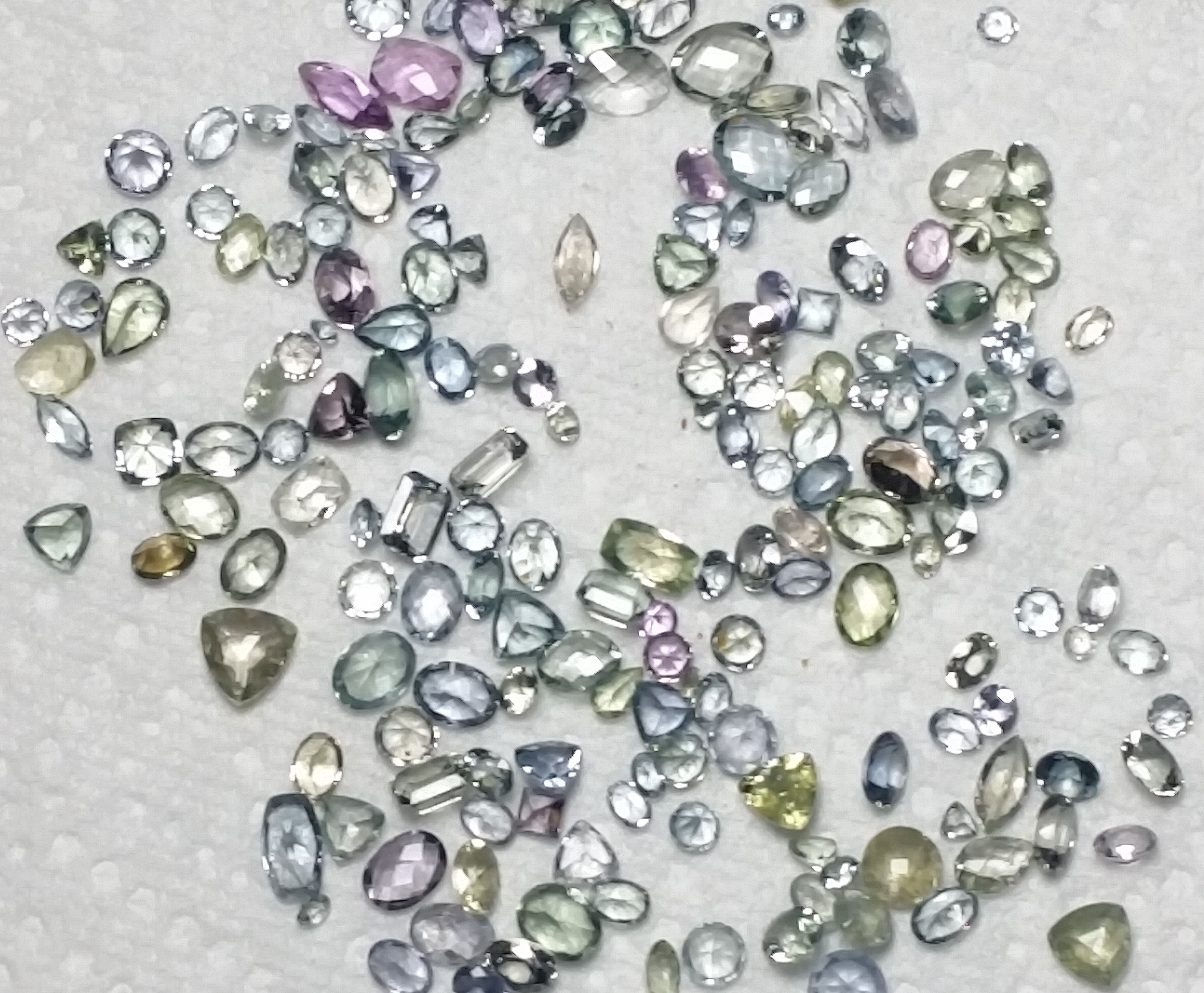 Variety of colored Montana sapphires