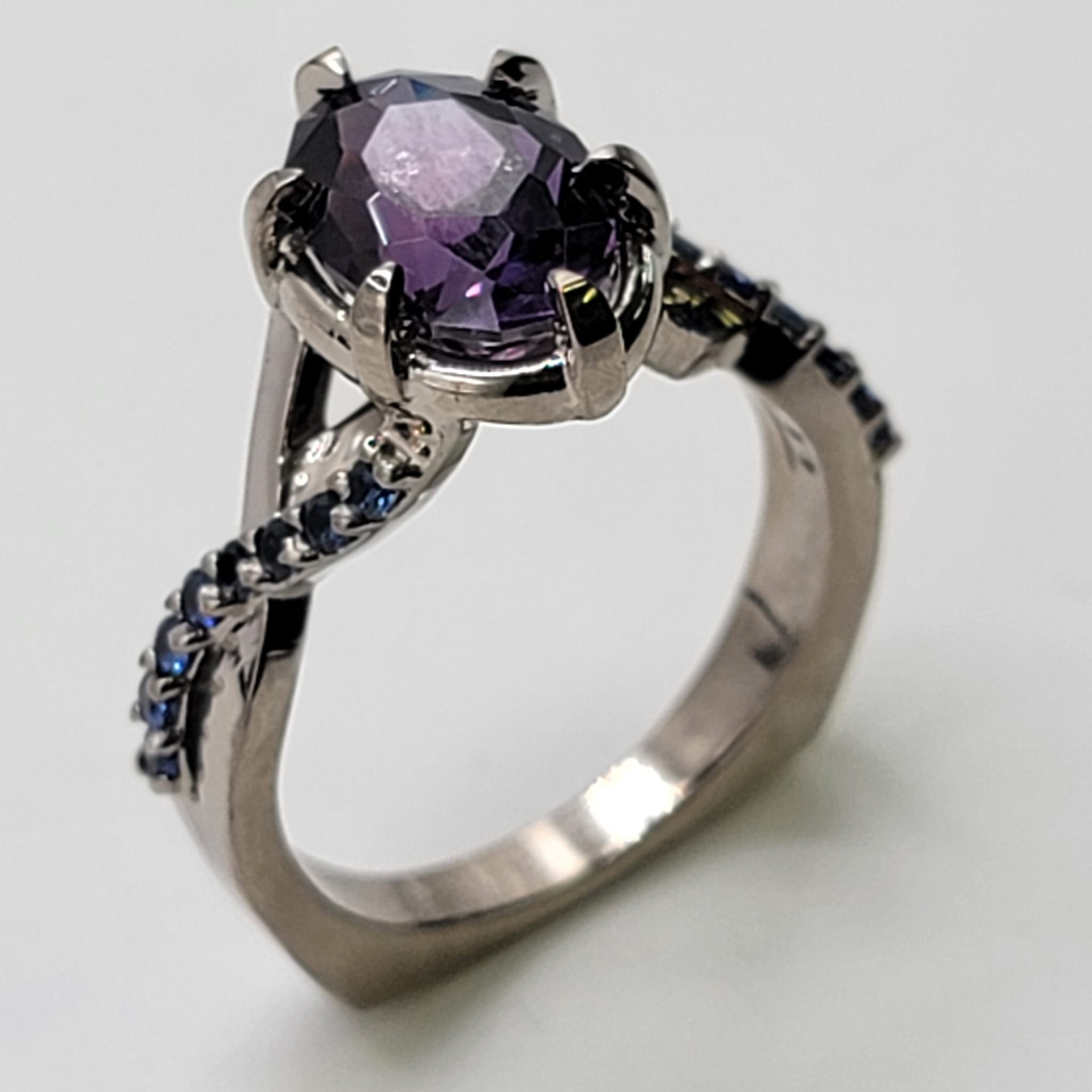 Purple Montana Sapphire Ring