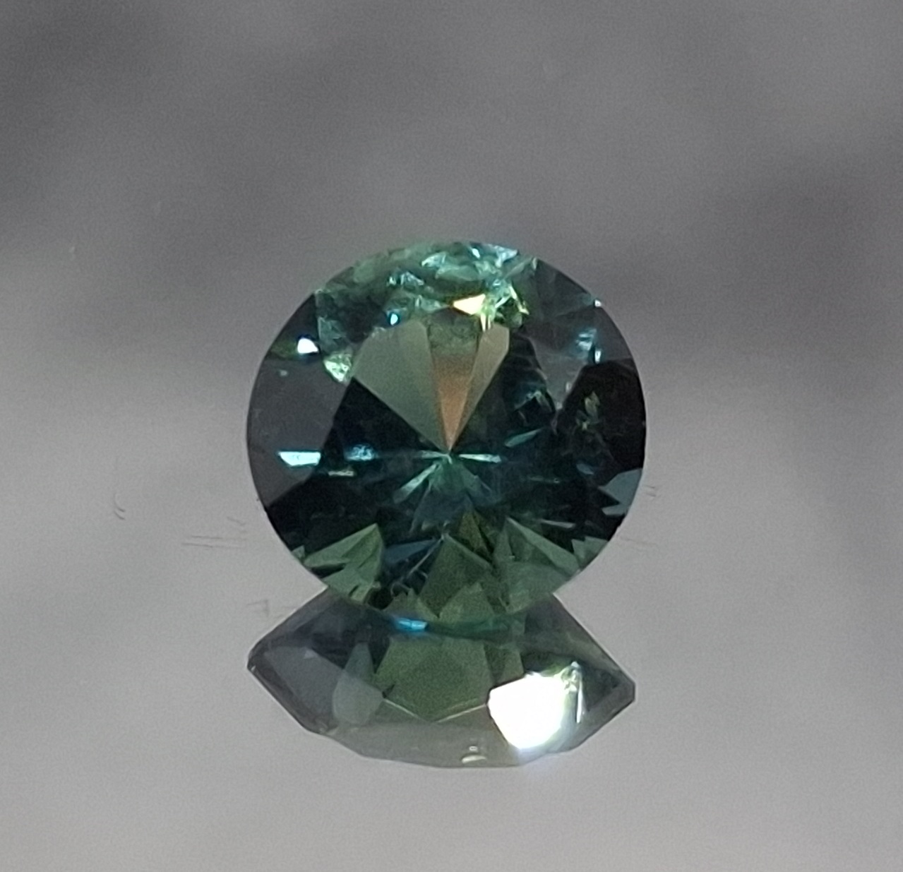 2.230 ct. Blue Green Round Montana Sapphire