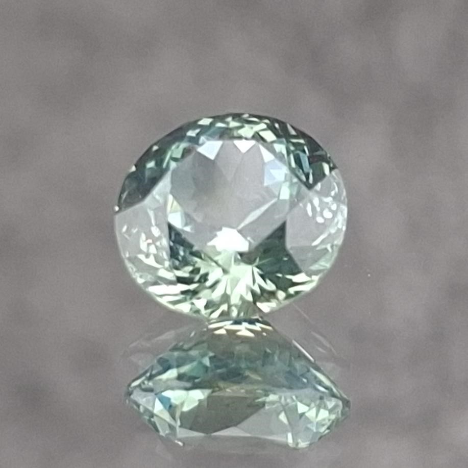 1.330 ct. Bluish Green Round Montana Sapphire