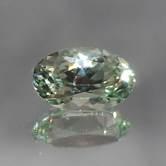 1.570 ct. Light Greenish Yellow Oval Montana Sapphire