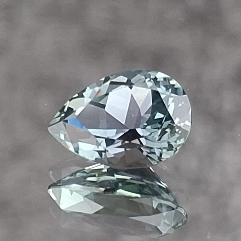 1.68 ct. Blue Green Color Change Pear Montana Sapphire