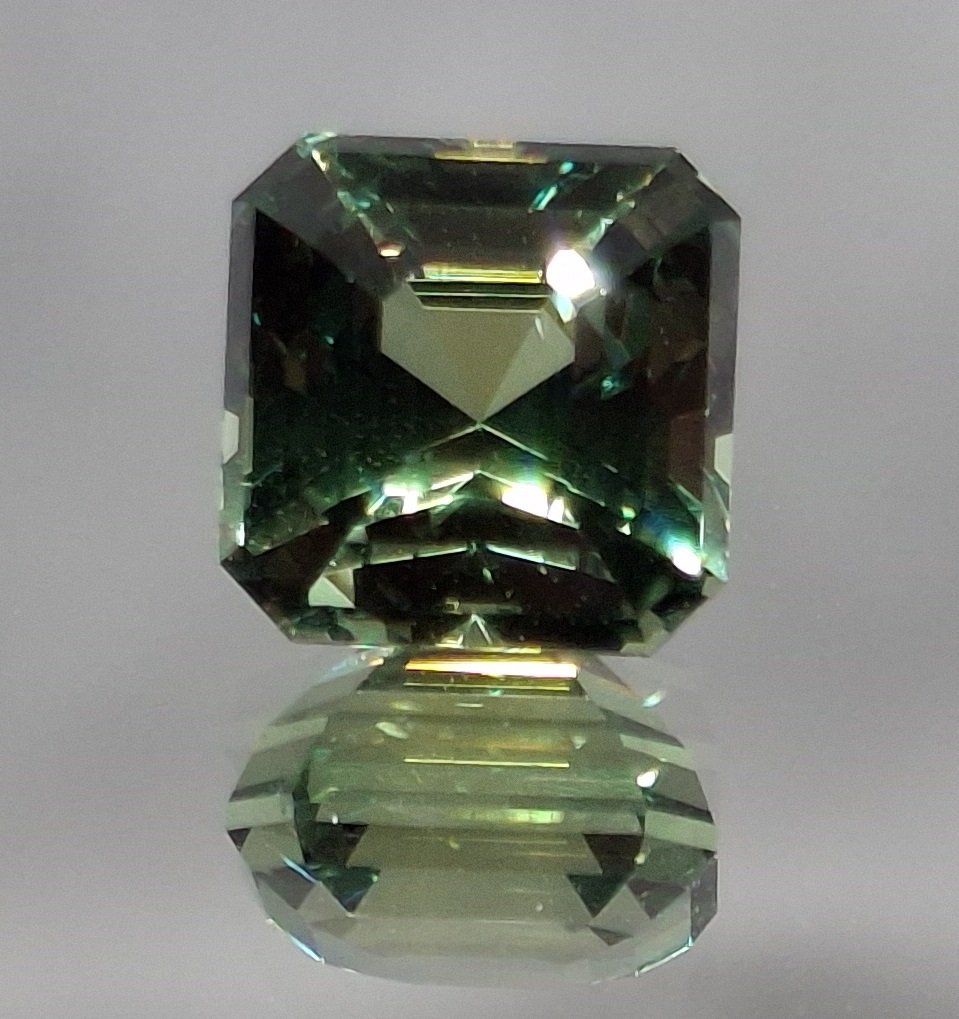 3.710 ct. Green Octagon "The Bullet Stone" Montana Sapphire