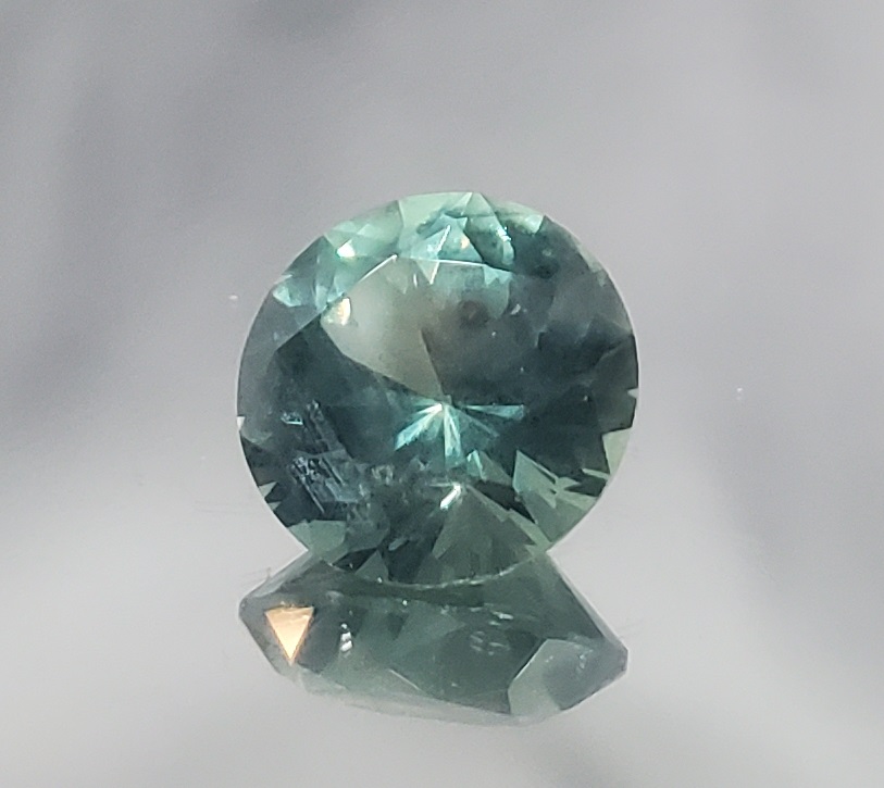 2.870 ct. Blue-Green Round Montana Sapphire