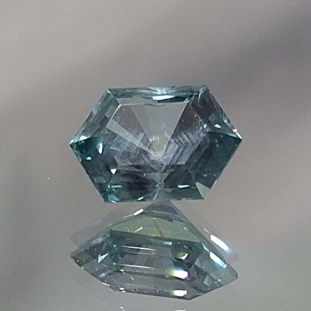 2.240 ct. Mixed Hexagon Cut Greenish Blue Montana Sapphire