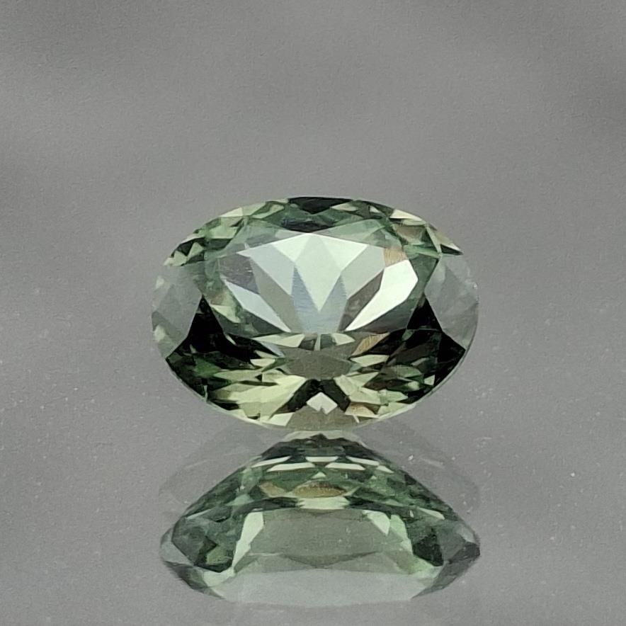 0.880 ct. Yellowish Green Oval Montana Sapphire